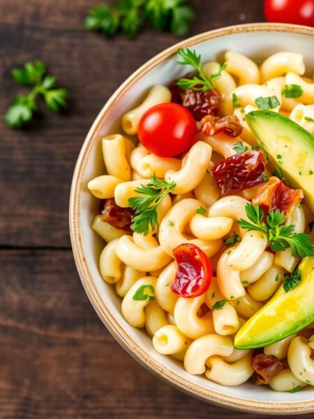 Bacon and Avocado Macaroni Salad