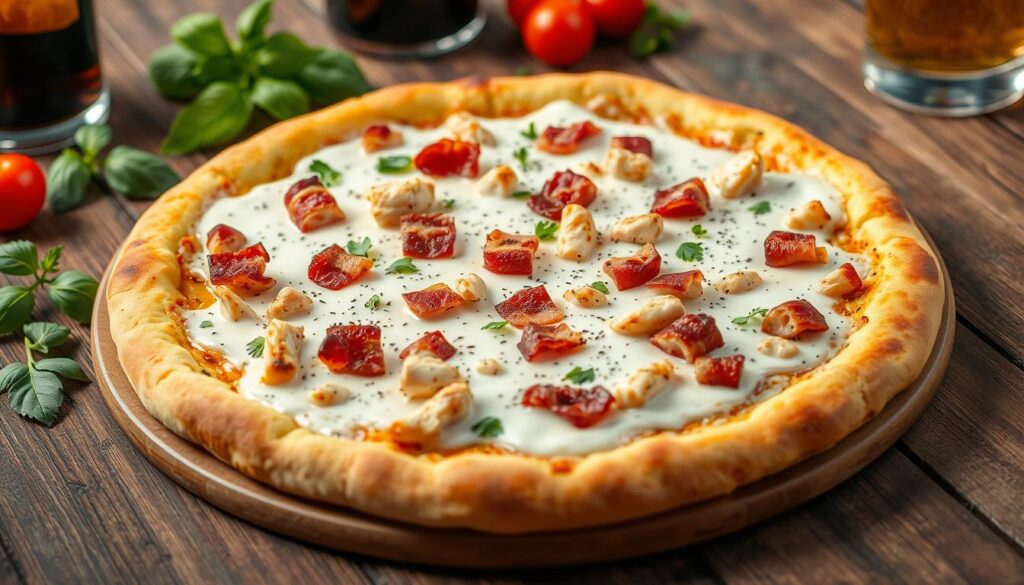 Chicken Bacon Alfredo Pizza Recipe