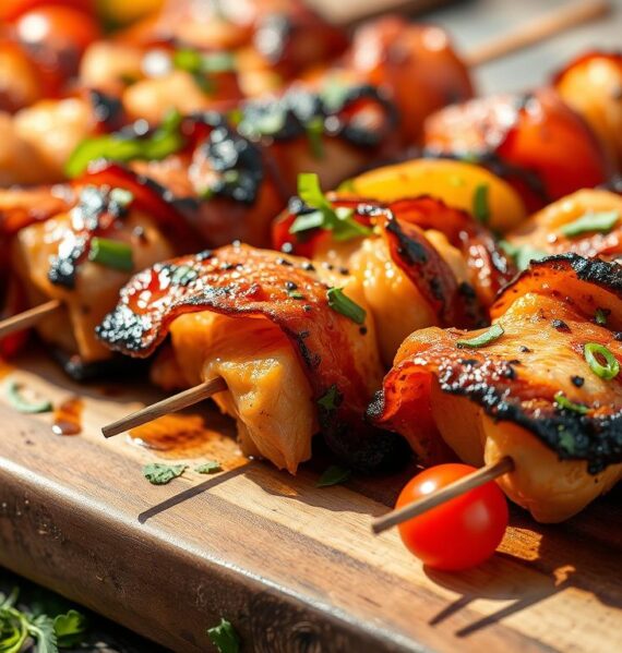 Chicken and Bacon Skewers Recipe