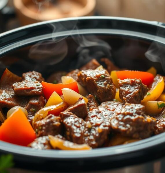 Slow Cooker Pepper Steak