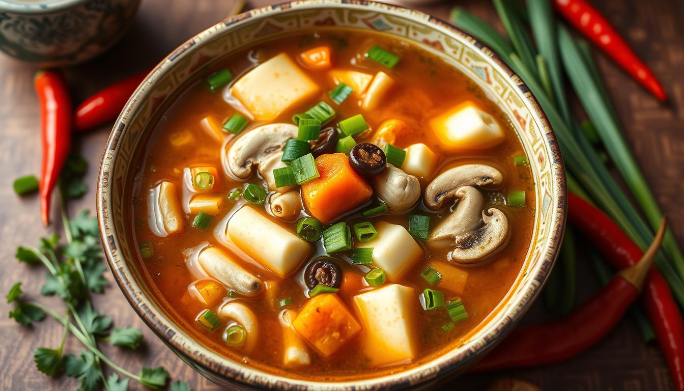 Vegetarian Chinese Hot and Sour Soup Recipe