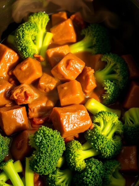 Slow cooker beef and broccoli