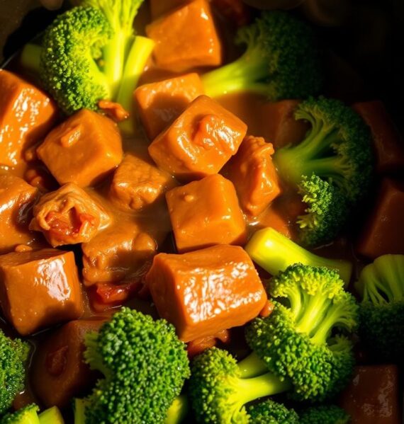 Slow cooker beef and broccoli