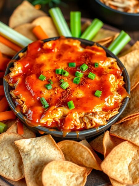 BBQ Buffalo Chicken Dip Recipe