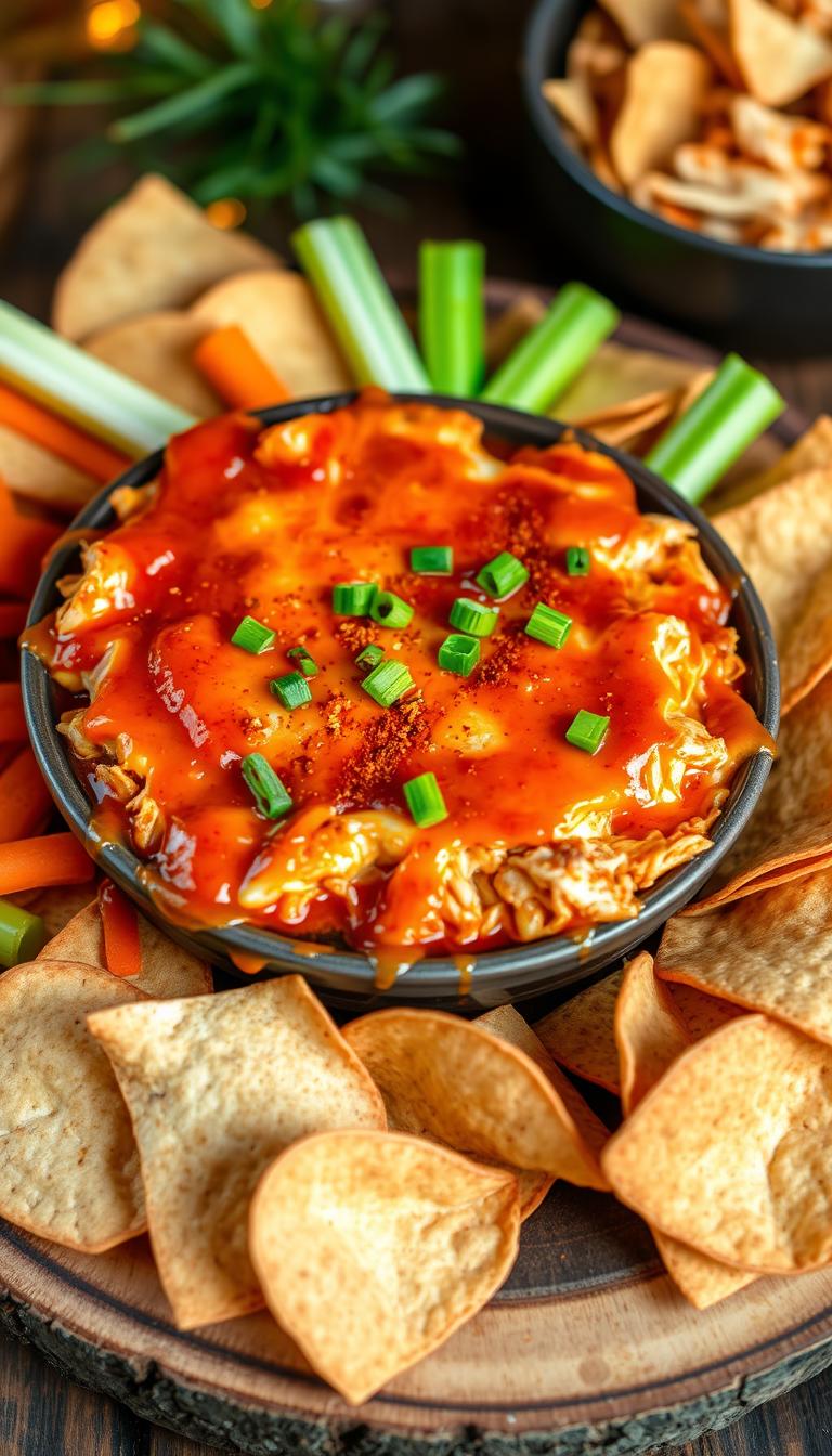 BBQ Buffalo Chicken Dip Recipe