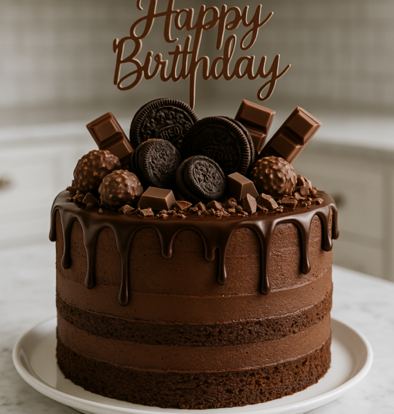 Chocolate Themed Birthday Cake Recipe