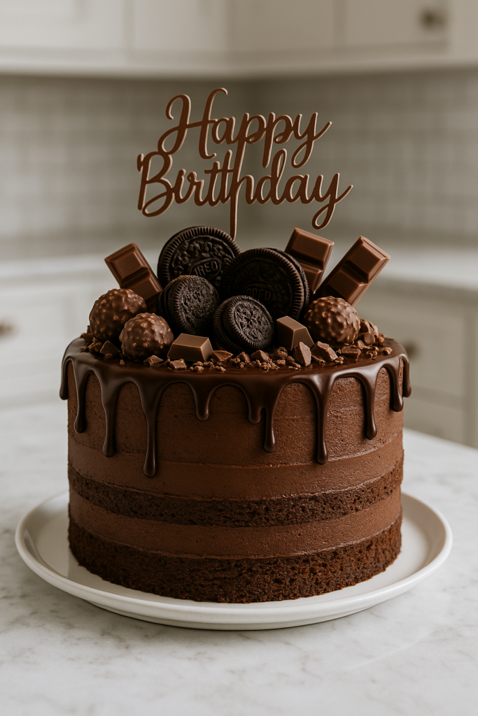 Chocolate Themed Birthday Cake Recipe