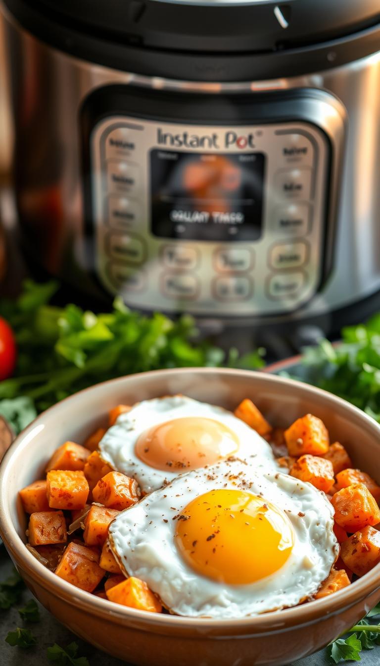 Healthy instant pot breakfast recipes with sweet potato hash