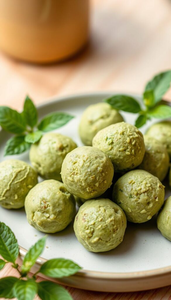 Matcha energy bites healthy snack ideas