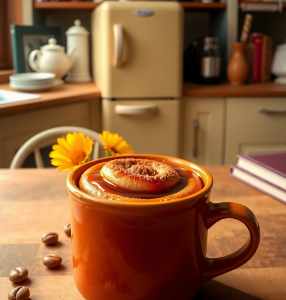 Microwave Cinnamon Roll Mug Cake