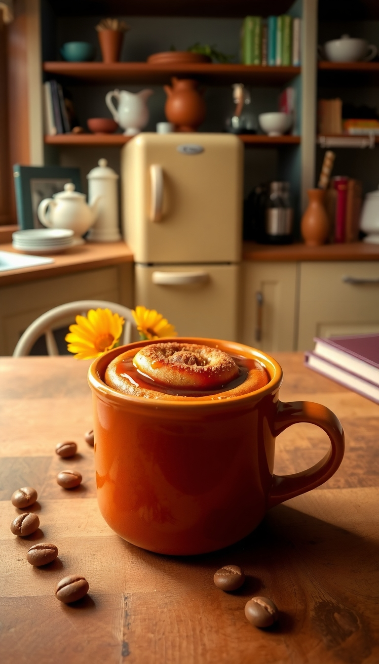 Microwave Cinnamon Roll Mug Cake