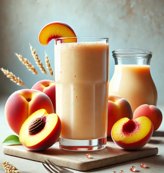 Peach Smoothie in a glass
