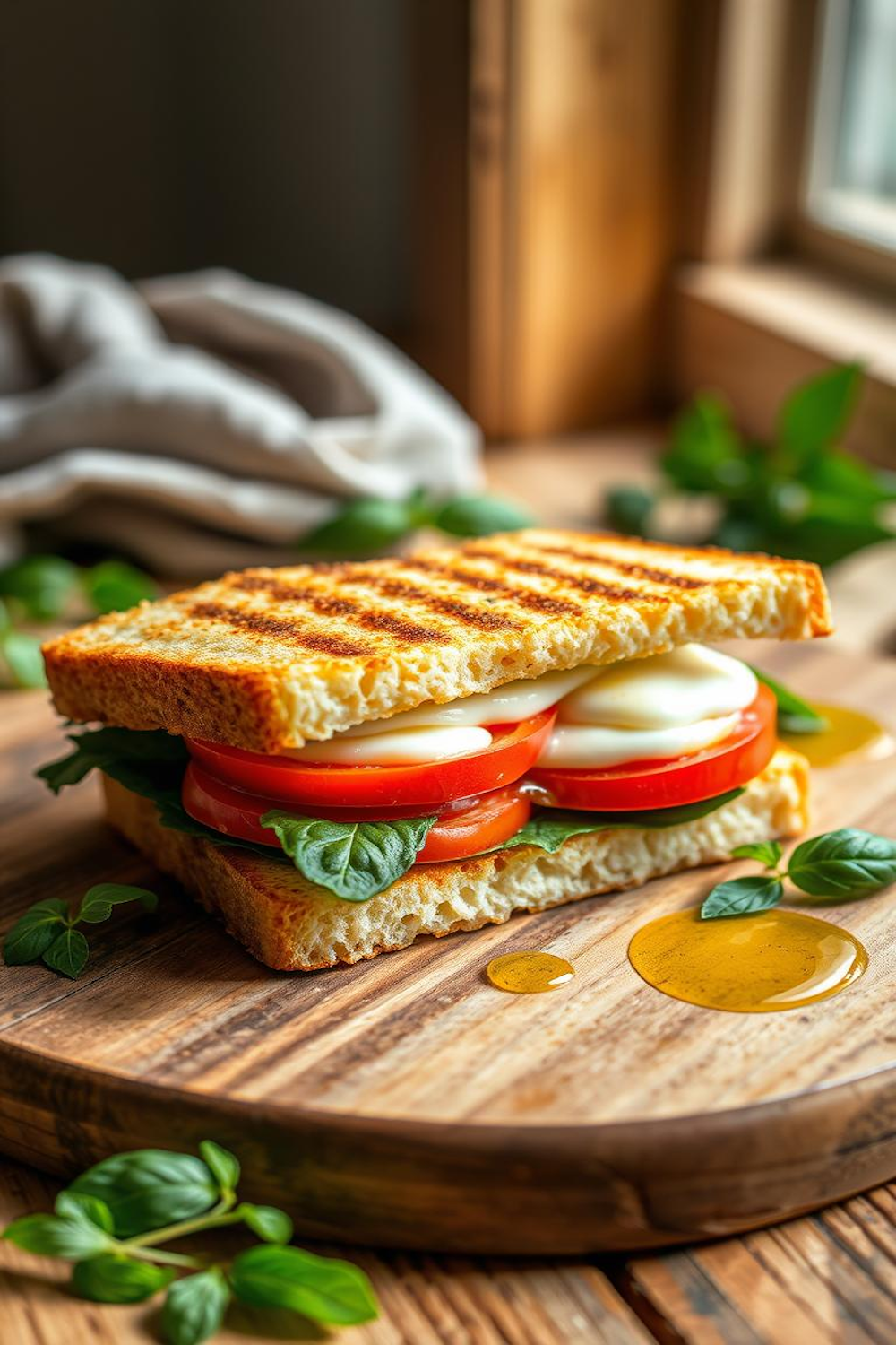 Tomato and Mozzarella Breakfast Panini