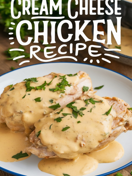 plate of cheesy cream chicken