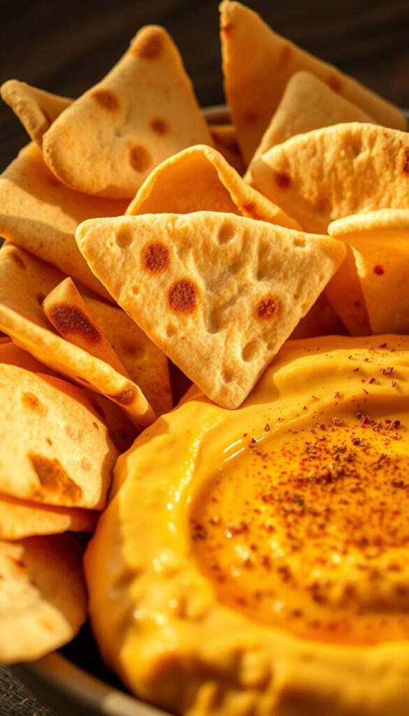hummus and pita chips