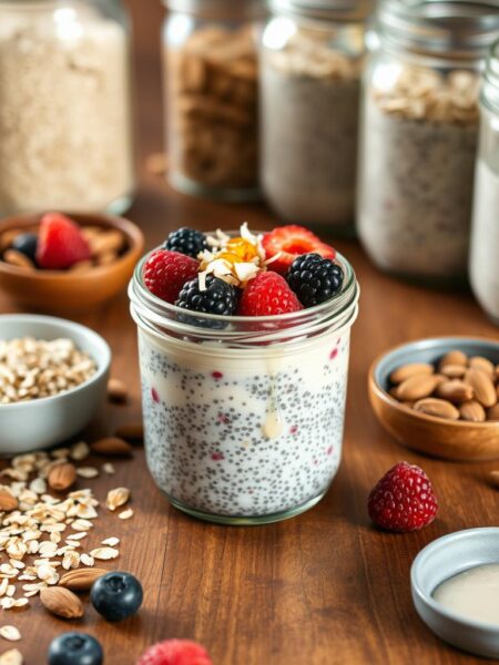 quick make ahead breakfast options in jars