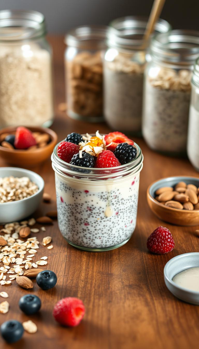 quick make ahead breakfast options in jars