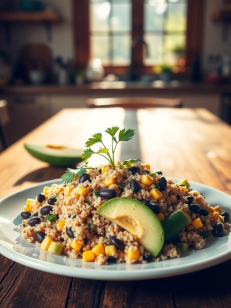 quinoa and black bean salad wholefood dinner recipes