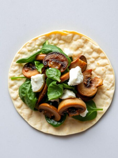 simple breakfast taco recipes with mushrooms and spinach