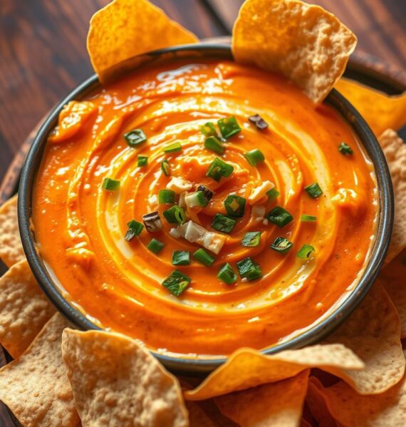 spicy buffalo dip with ghost peppers
