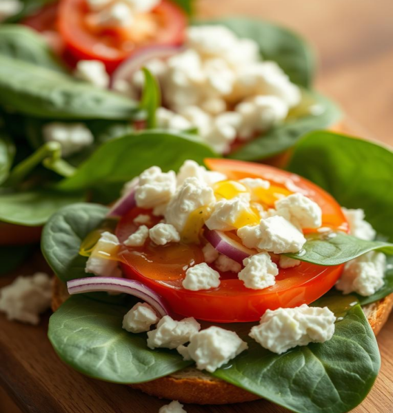 spinach and feta breakfast sandwich
