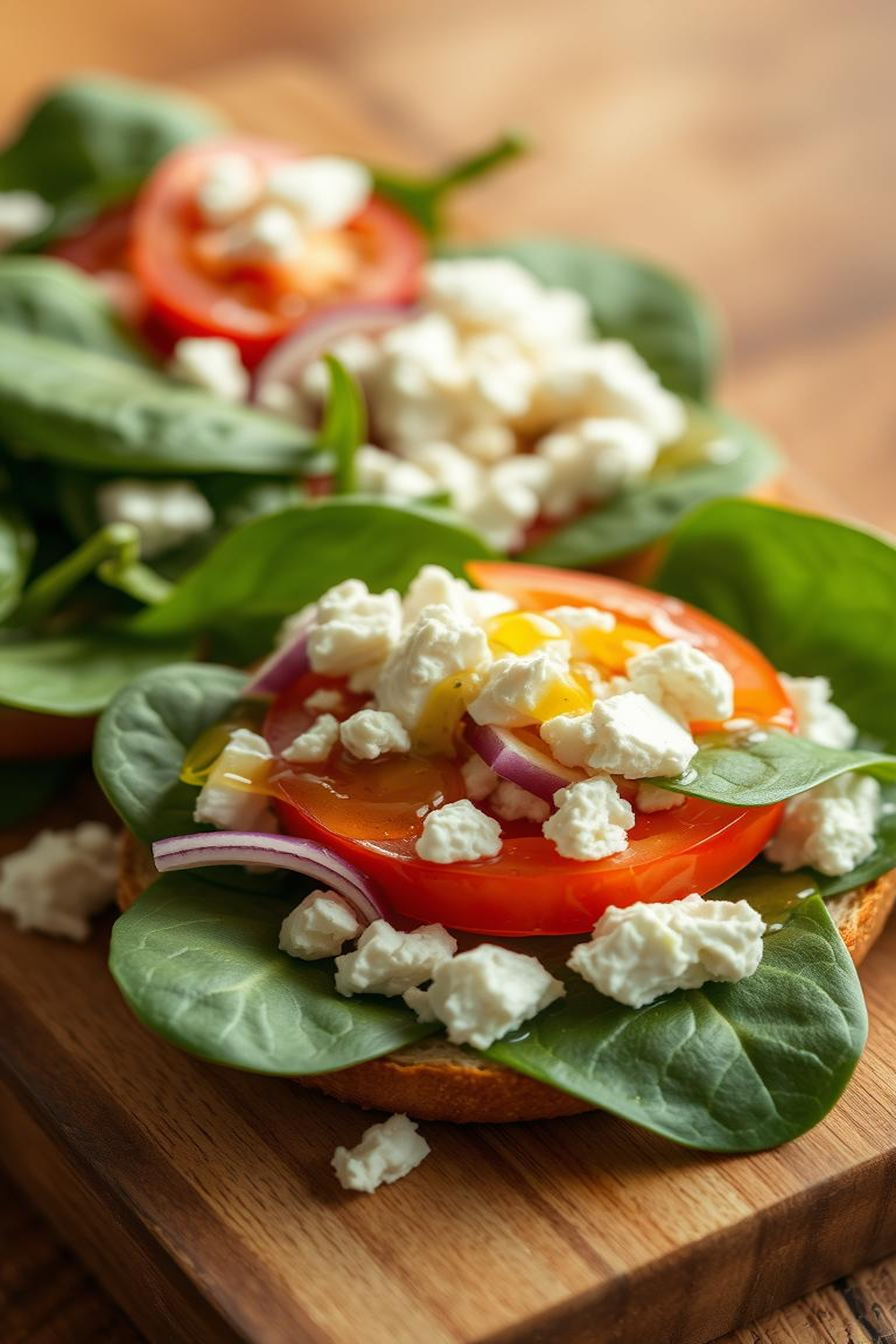 spinach and feta breakfast sandwich
