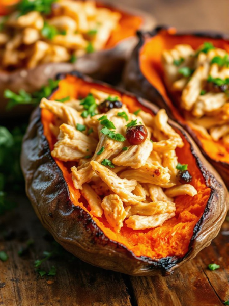 chicken stuffed sweet potato