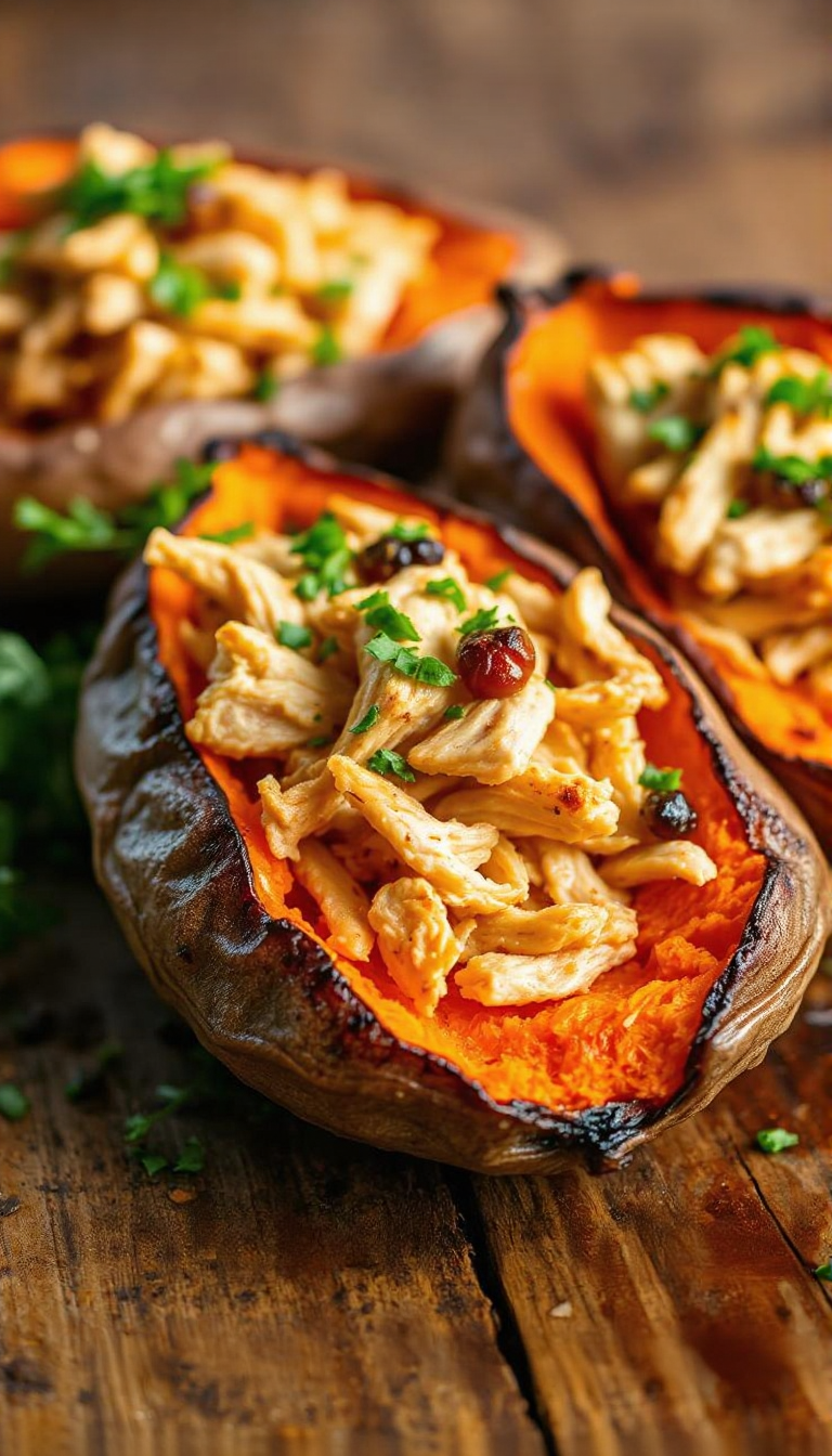 chicken stuffed sweet potato