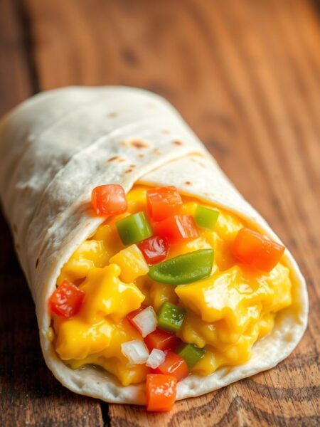 classic egg and cheese breakfast burrito