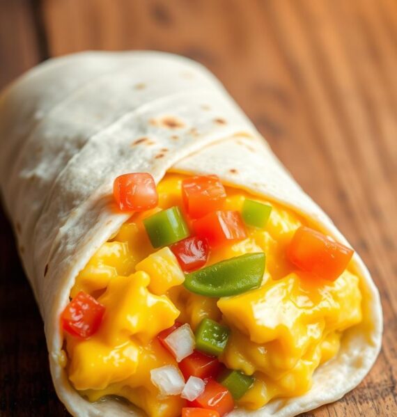 classic egg and cheese breakfast burrito