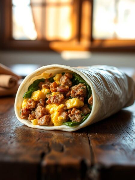 turkey sausage breakfast burrito