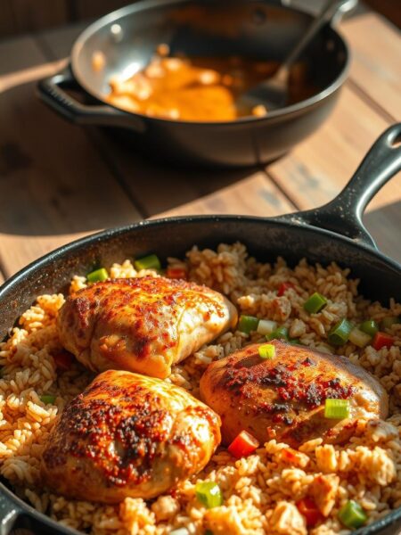Cajun Chicken and Rice Skillet