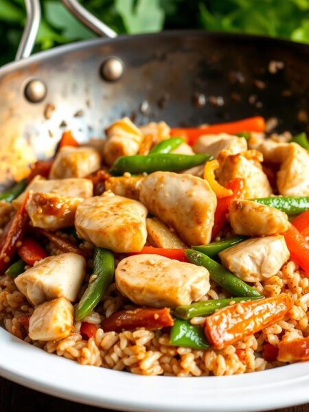 Chicken and Brown Rice Stir-Fry