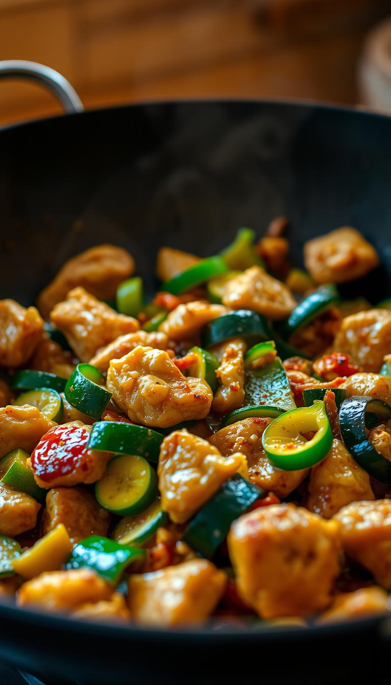 Chicken and Zucchini Stir-Fry