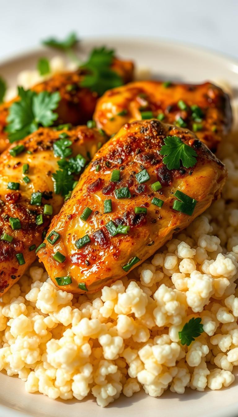 Cilantro Lime Chicken with Cauliflower Rice