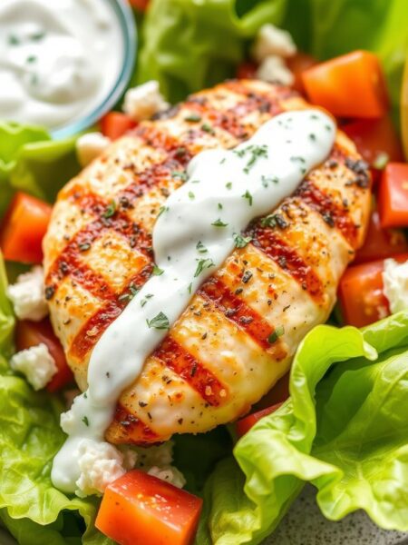 Greek Chicken Lettuce Wraps