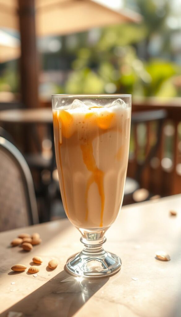 Iced Honey Almond Milk Latte