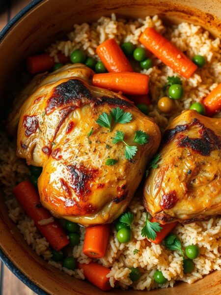 Lemon Garlic One-Pot Chicken and Rice