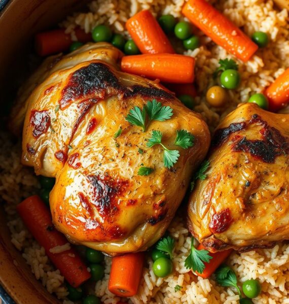 Lemon Garlic One-Pot Chicken and Rice