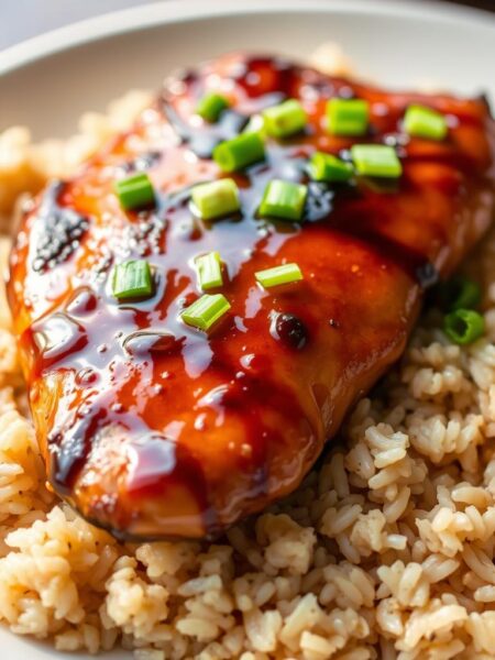Teriyaki Chicken with Steamed Brown Rice