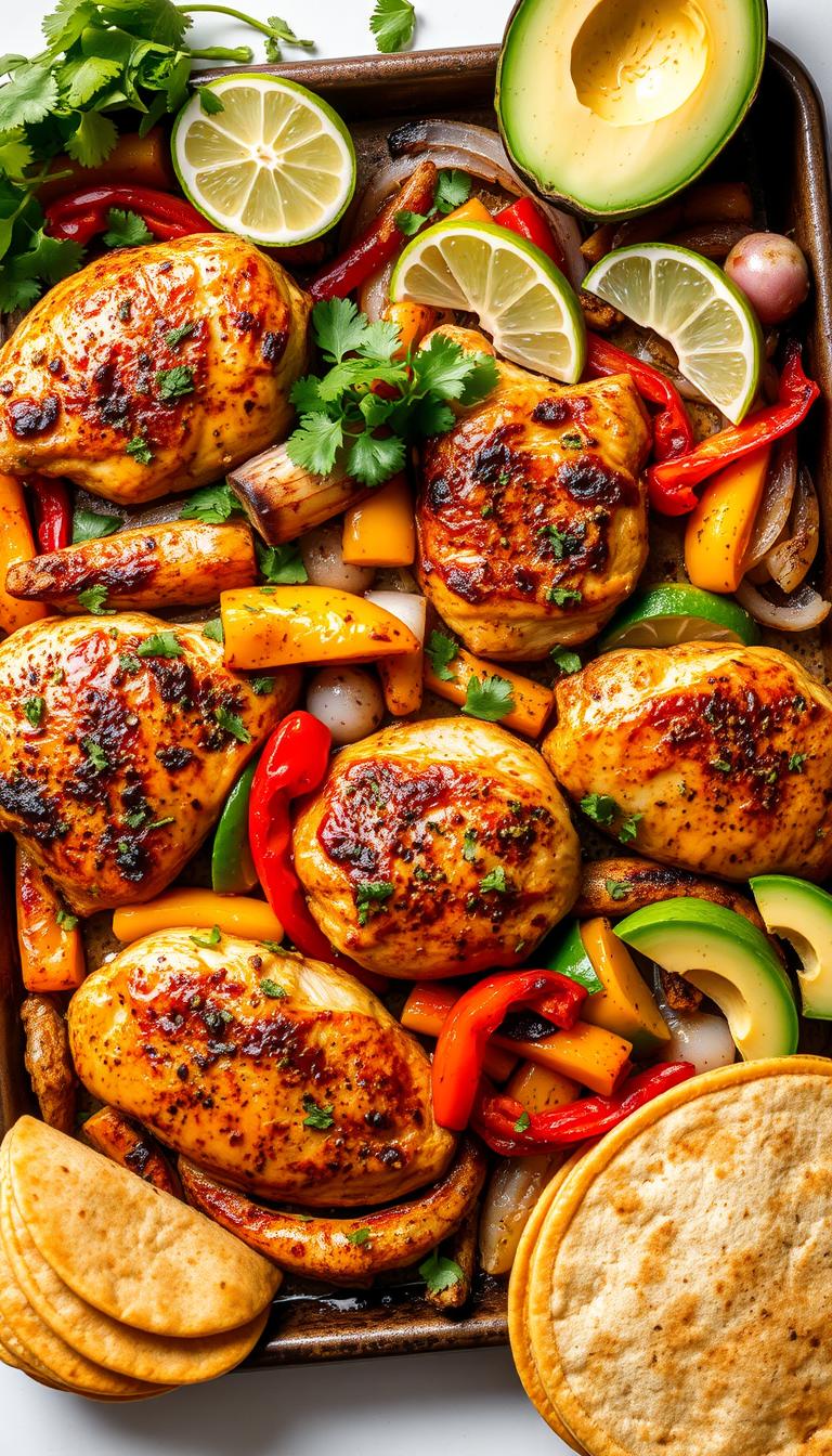 spicy chicken fajitas