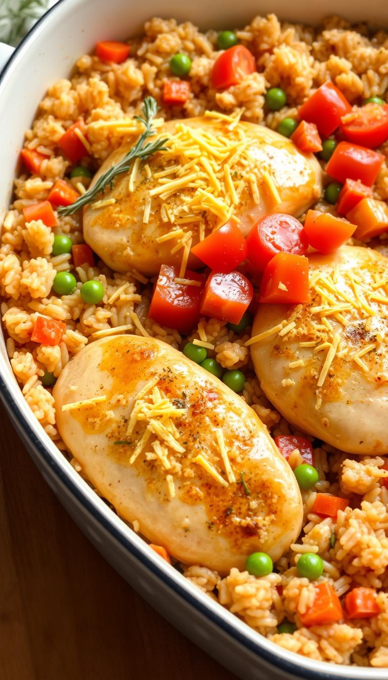 wholesome chicken and rice casserole
