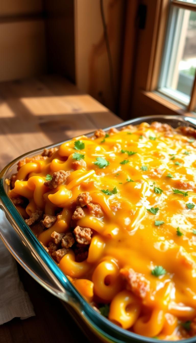 cheesy hamburger casserole