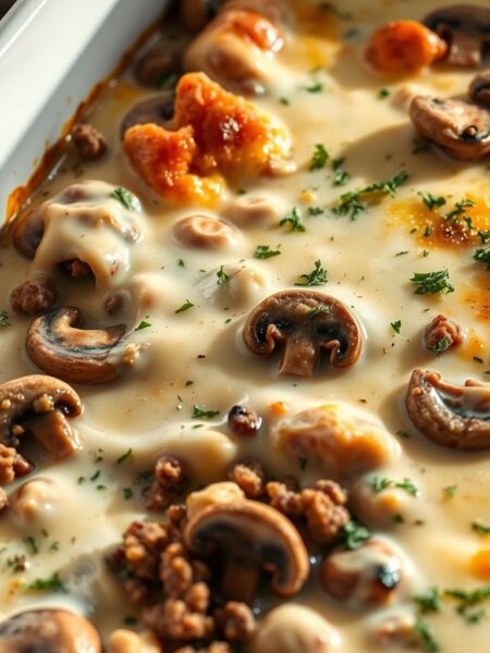 creamy mushroom casserole