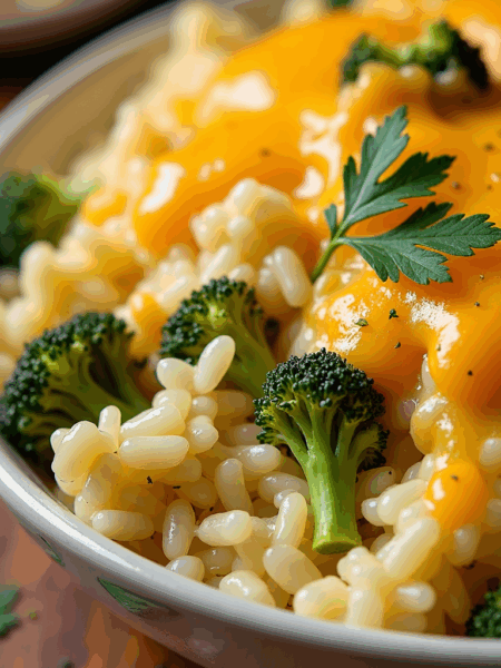 Broccoli and rice in a bowl