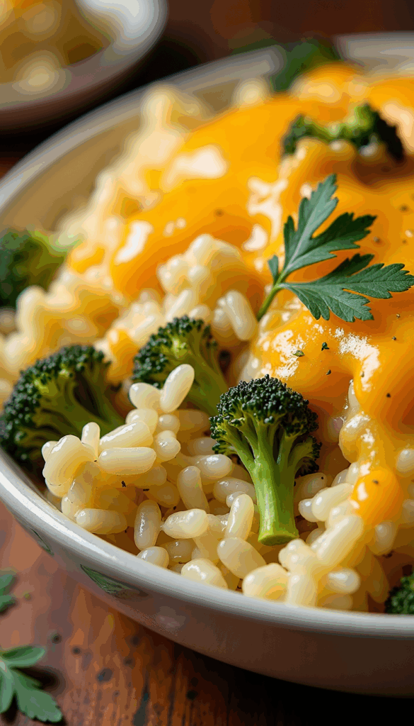 Broccoli and rice in a bowl