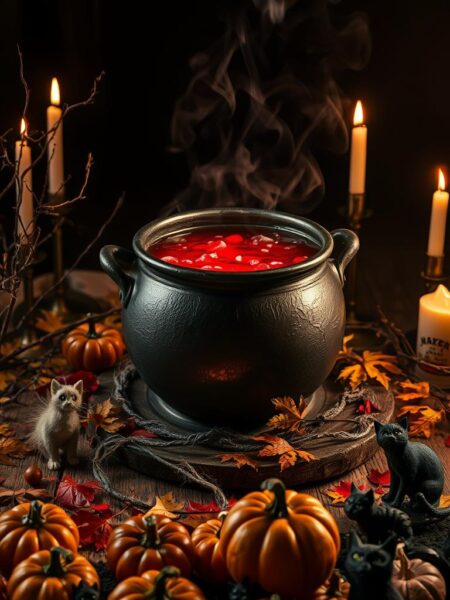 Witch’s Brew Punch - a festive Halloween drink for spooky celebrations.