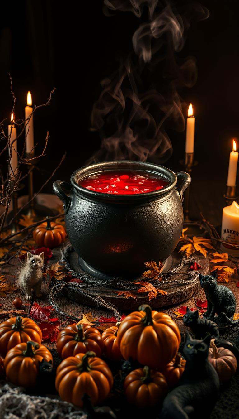Witch’s Brew Punch - a festive Halloween drink for spooky celebrations.