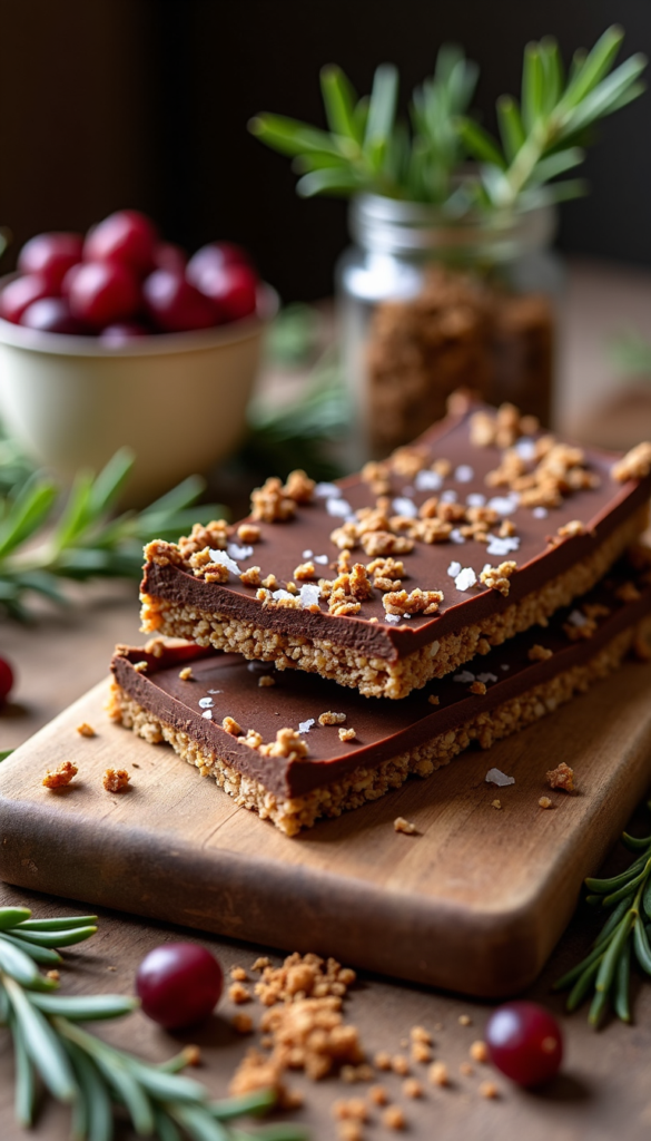 No-Bake Dark Chocolate Sea Salt Granola Bars